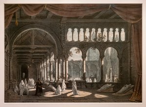 悪魔のロバート、第三幕の第二画の装飾。1831.リトグラフ 作： Pierre Luc Charles Ciceri