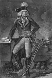 General Charles Pichegru (1761-1804) - Portrait en pied de Charles Pichegru (1761-1804), general en chees de armes du Nord, de Sambre et Meuse, de Rhine et Moselle" Pierre Michel Alix (1762-1817) によるエングレーヴィング、Alexandre Evariste FRAGONARD (1780-185) によるエングレ 作： Pierre Michel Alix