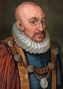 Michel Eyquem de Montaigne 1533-1592 - engraving - 19世紀 - 「Michel Eyquem de Montaigne (1533-1592)の肖像」、フランスの人文主義哲学者。ピエール・ミッシェル・アリックスの版画