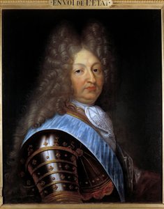 ルイ14世の息子、グレート・ドルフィン（1661-1711）の肖像 ピエール・ミニャール（1612-1695）の絵画 17世紀の太陽。0,60 X 0,73 m トロワ。美術博物館