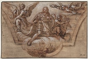 天井飾りの下書き 作： Pierre Mignard