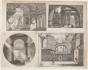 円形寺院の前のポーチ 作： Pierre Moreau