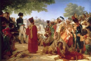 ナポレオンボナパルト、カイロで反乱軍を赦免、1798年10月23日 作： Pierre Narcisse Guerin