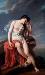 レフカダの断崖のサッフォー、19 世紀初頭。 作： Pierre Narcisse Guérin Baron