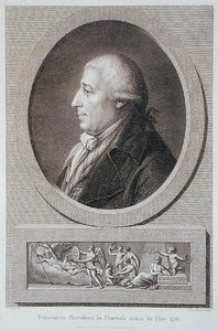 ジャック・ブルイヤール（1744-1806）が彫ったフランチェスコ・バルトロッツィ（1727-1815）の肖像
