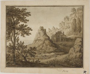 山間の海岸村 作： Pierre Patel I