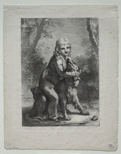 少年と犬 作： Pierre Paul Prud