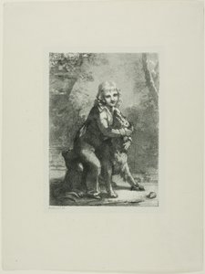 犬を連れた少年 作： Pierre Paul Prud