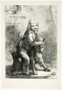 犬と子供 作： Pierre Paul Prud