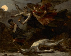 犯罪を追う正義と神の復讐、1805年頃 作： Pierre Paul Prudhon