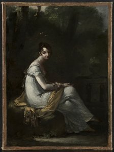 デュフレーヌ夫人、1816年頃（油彩、紙、布張り） 作： Pierre Paul Prud