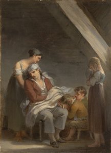 荒廃した家族（悲しみに打たれた家族）、1821 作： Pierre Paul Prudhon
