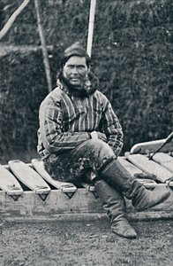 そりで休んでいるエスキモー、1912 作： Pierre Petit