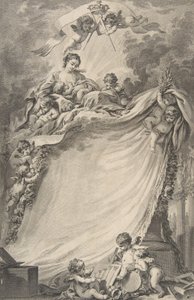 フランソワ・ブーシェにちなんでボルドーのフリーメーソンの卒業証書、1766年。 作： Pierre Philippe Choffard