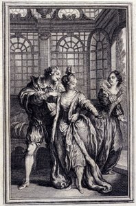 La fiancee du roi de Garbe - in the "Tales et nouvelles en vers" by Jean La Fontaine.1776.イラスト：P.P.Choffard 作： Pierre Philippe Choffard