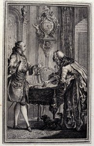Le Gascon punished - Jean La Fontaineの "Tales et nouvelles en vers "にて。1776.挿絵はP.P.Choffard。 作： Pierre Philippe Choffard