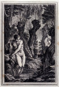良心の場合-Jean La Fontaineの「詩による物語と短篇集」の中で。1776.イラスト：P.P.Choffard 作： Pierre Philippe Choffard