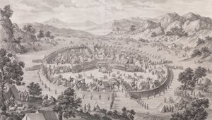 バダフサンのハーンの降伏、1772 年。 作： Pierre Philippe Choffard