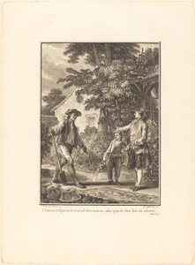 胸が安全であるように、誰もが他人の仕事を尊重します 作： Pierre Philippe Choffard after Jean Michel Moreau