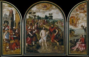 洗礼者聖ヨハネの三連祭壇画、1549 作： Pierre Pourbus