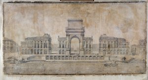 建築の話「マルセイユのロワイヤル広場の計画、都市を見る視点」1686年（図面