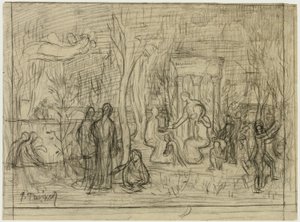 The Sacred Grove, Beloved of the Arts and the Muses のための作曲研究 作： Pierre Puvis de Chavannes
