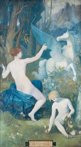 ピュヴィス・ド・シャヴァンヌによるファンタジー、ピエール・セシル (1824-1898) 作： Pierre Puvis de Chavannes