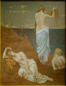 海沿いの若い女性 作： Pierre Puvis de Chavannes