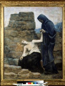 ピエール・ピュヴィス・ド・シャヴァンヌ（1824-1898）作「思いやり」 1887年（象徴） モスクワ、プーシキン美術館 作： Pierre Puvis de Chavannes