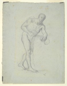 フラスコを持った裸体像 作： Pierre Puvis de Chavannes