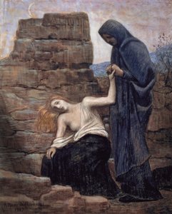 同情、1887（紙にパステル） 作： Pierre Puvis de Chavannes