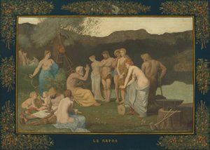休憩、c。 1863年。 作： Pierre Puvis de Chavannes