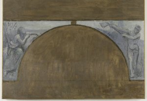 四季、パリ市立ホテルのためのスケッチ、1889年から1892年の間（油彩、カンヴァス） 作： Pierre Puvis de Chavannes