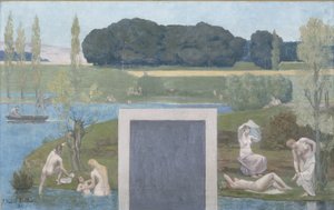パリ市庁舎のスケッチ：夏 作： Pierre Puvis de Chavannes