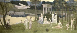 アートとミューズに愛された聖なる森、1884-89 作： Pierre Puvis de Chavannes