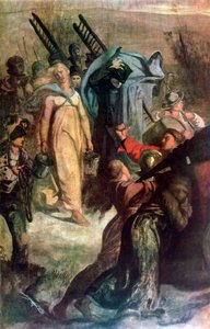 村の消防士、詳細、1857 作： Pierre Puvis de Chavannes