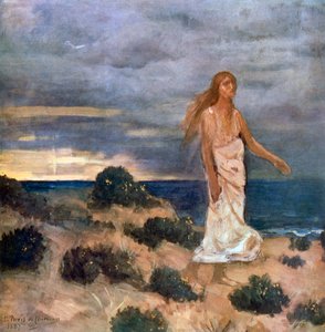 浜辺の女、1887 作： Pierre Puvis de Chavannes