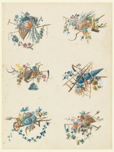 ガーデニングの属性を持つ6つのトロフィー 作： Pierre Ranson