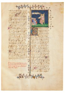 1390年頃のジャンコルベションのフランス語訳におけるイギリス人バーソロミューによる「物性」のページ