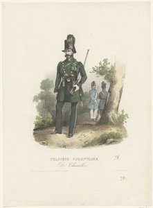 ベルギーのボランティア ハンター、1831 年 Chasseur Volontaire De Chasteller (オブジェクトのタイトル) 作： Pierre Simonau