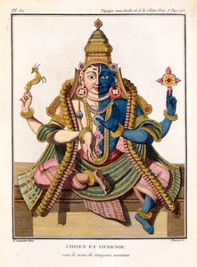 ハリハラ、ポワソンによって彫刻された、ピエールソネラトによる「インドと中国への航海」から1782年に出版 作： Pierre Sonnerat