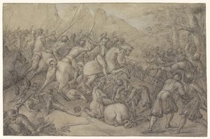 戦い 作： Pierre Woeiriot (II) (attributed to)