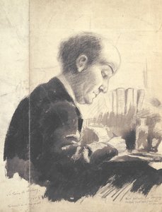 マックス・ジェイコブの肖像（1876-1944）1917年（鉛筆とガッシュ） 作： Pierre de Belay