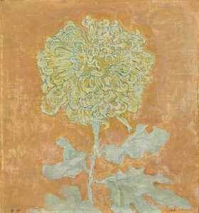 菊、1906-1942 作： Piet Mondrian