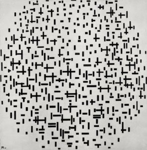 ライン構成（Linienkomposition） 作： Piet Mondrian