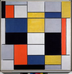 コンポジションA（油彩・キャンバス 作： Piet Mondrian