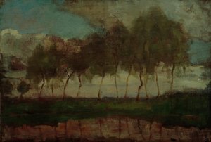 芸人：水辺の木々 作： Piet Mondrian