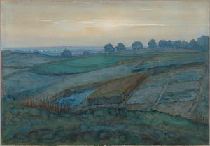 アーネム近郊の風景 作： Piet Mondrian