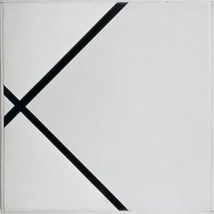 2本の線で構成された Lozenge 構図 作： Piet Mondrian