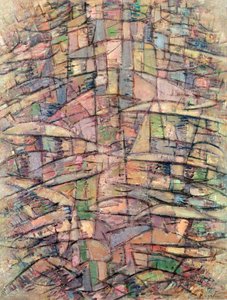 木（油彩・キャンバス 作： Piet Mondrian